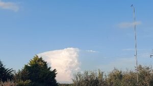 Durrow records 28.3°C on September 8th - the heat brews a thunderstorm north of Durrow as photographed here.